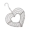 Decorative Flowers Heart Garland Love Macrame Ring Wedding Decor Wreath Frame Form Hanger Hanging Basket