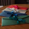 Cadeau cadeau 5pcs / set vintage enveloppes occidentales mignon ruban bowknot enveloppe de papier pour lettres fête de mariage cartes d'invitation de Noël couverture