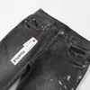 Lila Jeans Herren neue elastische Slim-Fit-Sommer-Trend-Freizeithose mit geradem Bein