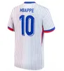 Maillots de Football 2024 MBAPPE 축구 유니티 프랑스 벤제마 축구 셔츠 TCHOUAMENI FRANCE GRIEZMANN POGBA KANTE MAILLOT FOOT KIT TOP SHIRT 남자 여자 아이 세트