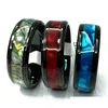 Anillos de banda 30 unids / lote Anillo de concha de acero inoxidable azul negro Alta calidad Comfort-Fit Hombres Mujeres Joyería Entrega de gota Dhgarden Dhoou