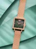 Zegarek Vintage Ins Walentynki Watch Watch luksusowy kwarc damski mały zielony zielony