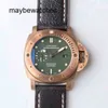 Pererass Luminors vs Factory Top Quality Automatisk klocka s.900 Automatisk Watch Top Clone Penahai Bronze 382 Uppgraderade V2 -märkesdesigners handled handled