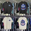 Herr t-shirts nya street klassiker bokstavstryck t-shirt mens par stil svartvitt mandel mode casual extra stor hiphop t-shirt h240401hktg