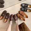 Buty swobodne Ochanmeb Kobiety oryginalne skórzane mokasyny grosza złota metal ins modne slip-ons Flats Brown Cow zamsz 2024 Wiosenna jesień