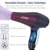 Professional Tourmaline Hair Dryer, Negative Ionic 1875W Blow Dryer with Diffuser and Concentrator, Lightweight Low Noise DC Motor Fast Dry Hairdryer