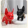 Party Favor cuir dessin animé chiot bouledogue français porte-clés créatif mignon bouledogue pendentifs porte-clés pendentif spot vente en gros LL