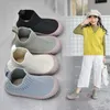Spor ayakkabı bahar çocuk spor ayakkabılar erkekler rahat örme kısa botlar yüksek nefes alabilen yumuşak taban çorap bebek anti slip spor ayakkabılar 240322