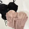 Women's Tanks Sexy Camisole Female Lace Patchwork Lace-up Spaghetti Strap Tank Top Women With Built In Bra Outwear Sling Vest Summer