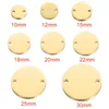 1030mm Custom Stainless Steel Textured Disc Charms 2 Holes Round Stamping Tag Double Hole Personalized Coin Findings 240309