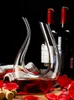 Outils de bar Big Decanter Cristal fait à la main Vin rouge Brandy Verres à champagne Decanter Bouteille Pichet Verseur Aérateur pour Bar familial 240322