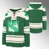 Mens 2024 St. Patrick's Day Kelly Green Hoodie Pullover Kraken Rangers Bruins Custom Ed