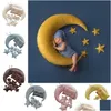 Souvenirs Né Pographie Props Bébé Posant Lune Étoiles Oreiller Carré Croissant Kit Nourrissons Po Tir Fotografi Accessoires Drop Deliver Otx5E