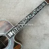 AUF LAGER, Factory Custom, Akustikgitarre aus KOA-Holz, echte Abalone, 41-Zoll-D-Modell, Cutaway-Gitarre, kostenloser Versand