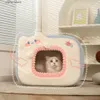 Kattenbedden Meubels HOOPET Schattig kattenbed Warm huisdierhuis Katgrotmat Comfortabel kattenhuistent Hondennest Hondenmat Kattenbedbenodigdheden Y240322