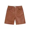 Herren-Shorts, RHUDE, Stickerei, Buchstabe, amerikanisch, Retro, einfach, lässig, Stickerei, Reißverschluss, PU-Leder, Hosen, Herren, Paar, modisch, lässig, Shorts J240322