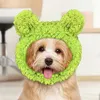 Dog Apparel Bear Hat Adjustable Cat Headgear Fuzzy Pet Products For Small Puppies And Kittens Christmas Party Cosplay