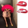 Cão vestuário animal de estimação chapéu de sol ao ar livre princesa boné flor tira arco respirável malha pano para cães pequenos e médios