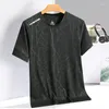 Męskie koszule T-Summer Kamuflage Ice Silk T-shirt krótkie rękawowe męskie koszula