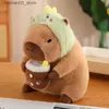 Muñecos de peluche Kawaii Capybara Peluche de juguete Lindo Capybara se transforma en dinosaurio Conejo Relleno Muñeca Suave Dibujos animados Animal Almohada Regalo para niños y niñas Q240322