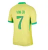 2024 Brasilien Brasilsfotbollströjor Neymar Vini Jr Paqueta Endrick Richarlison Casemiro Bruno T. Silva 24 25 National Team Football Shirt Kids Kits Jersey Fans Player