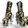 Boots Mclubgirl 20cm Platform Boots Camouflage laceup pote dance talons hauts sexyclub de nuit manche de passerelle Boots lyp lyp