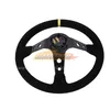 Volante per auto 2022 Nuovo 350Mm 14 pollici Deep Dish Racing in pelle PVC Telaio in alluminio Leggero 9 fori Modifica sportiva Ruote e Otact