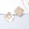 Dangle Earrings 2024 Zaa Square Metal Metal Transparent Resin for Women Holiday Party Jewelry Gifts Wholesale