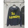 Version Sweats à capuche Balencigsas Designer Sweat à capuche Accueil Mode Homme 24SS Paris Nouvelle bande d'impression Lavage à l'eau Vieux Cardigan à fermeture éclair À capuche Homme Femme Oute 5TBO