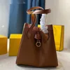 Bolsa feminina sacola de luxo couro balde saco dobrável sacos ombro escondido trava magnética bolsas chave