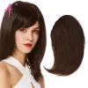 Human 3 Clip in Extensions Hine Made Remy Fringe Gradient Bangs Hair Piece by ALI BEAUTY karmiu