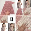 Prom 2023 Oct Aso Ebi Arabic Pink Mermaid Dress Sequined Lace Evening Formal Party Second Reception Birthday Engagement Gowns Dresse Otu6G