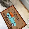 Tappeti Natale Halloween Personalizzato Zerbino per camion Coperta Decorazioni per porta d'ingresso Decor Tappetino inferiore antiscivolo