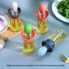 Storage Bottles Oil Dispenser Bottle With Barbecue Brush Spill Free Cooking Container Portable Olive