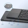 Tangentbord Ny bärbar mini Tre vikbar Bluetooth -tangentbord trådlöst fällbara pekplattan knappsats för iOS Android Windows iPad -surfplatta