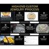 المصمم مجوهرات S925 VVS مصنع مخصص الهيب هوب صورة مويسانيت باغفرت مختبر الماس المثلج المثلج كهدية