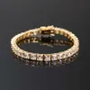 Goldleaf Pass Tester Princess Cut D VVS Diamond Chain Sterling Sier Iced Out Moissanite Tennis Bracelet