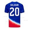 24 25 PULISIC MCKENNIE Maillot de football ERTZ ALTIDORE PRESS WOOD MORGAN LLOYD 2024 2025 Maillot de football américain États-Unis Camisetas USA USMNT PLAYER Men Kit