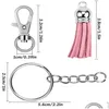 CHIECHAINS Ganyards 125pc/set ganci girevoli anelli tassel bk bk fatti fai da te artigianato artigianato in pelle di moda a ciondolo per gioielli otgje