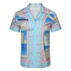 Футболка Casa Blanca Высококачественная драпированная шелковая цветочная рубашка для путешествий и отдыха Casablanca, нишевая мужская и женская свободная рубашка с короткими рукавами, тонкий стиль