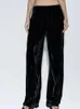 ZBZA Women Velvet Blazer Jattera Pants Suit Lapel Long Rleeves Single Breasted Poleś