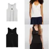 Dames Tanktops Katoenmix Tanktop Shorts Designer Nylon Yoga pak O-hals Mouwloos Sport Femme Beha Vest Dames Effen Elastisch