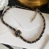 Chaînes de perles Marque Lettre Pendentifs Collier de créateur Collier de cuivre haut de gamme Chaînes de perles Bijoux ras du cou Vogue Hommes Femmes Cadeaux de fête de vacances