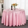 Table Cloth El Round Tablecloth Party Jacquard Cover Polyeater Banquet Wedding Overlays Home Decoration Top Grade