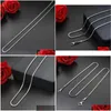 Chaînes Usine En Gros 1.5mm 2mm M 316L En Acier Inoxydable Chaîne Carrée Collier De Mode Cool Accessoires De Fête Bijoux Pour Hommes Et D Otyim