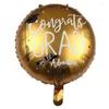 Party Decoration 10pcs 18inch Graduation Foil Balloons Round Helium Globals Graduate Decor Spanish Kids Supplies