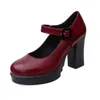 ドレスシューズ春/秋のハイヒールメアリージェーンズスクエアパーティー2024 Quality Ladies Shallow Solid Pumps Salto Alto