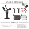 Köpfe ZHIYUN Weebill 3 Combo Kamera Handheld Gimbal 3Achsen Stabilisator für Telefon DSLR Kameras für Canon/Sony/Panasonic/Nikon