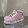 Casual Model Women's Shoes High-Top 663 Leather Full Diamond Men's and Low-Top Star