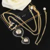 Luxus CClies Halsketten Klassischer Anhänger Designer für Frauen Schmuck Buchstabe C Perle Gold Halsreifen Halskette Party Hochwertige Accessoires 678
